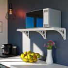 Prateleira Multiuso Branca Com Suporte | 80x20cm | Astra